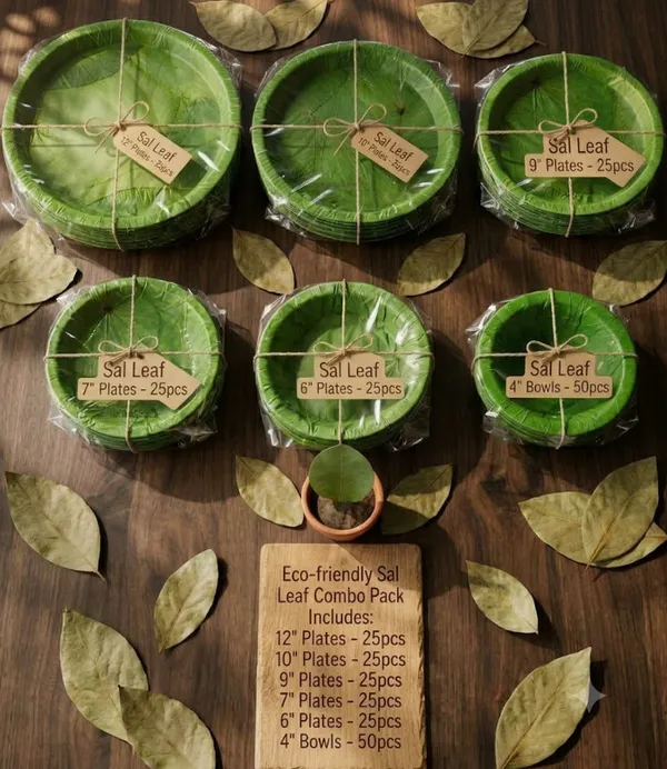 Combo_of_Green_Saili_Round_Plates_&_Bowls