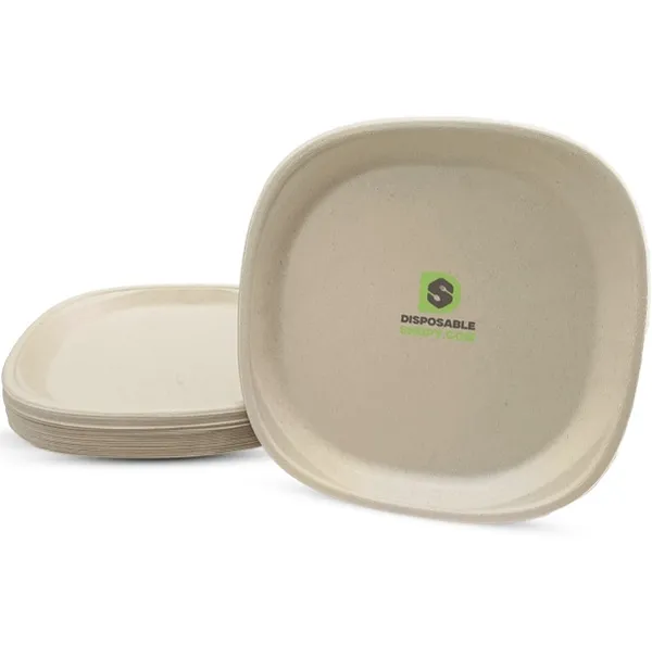 White_Bagasse_3-Compartment_Round_Disposable_Plate_10_Inch_-_10_In_3_Compartment