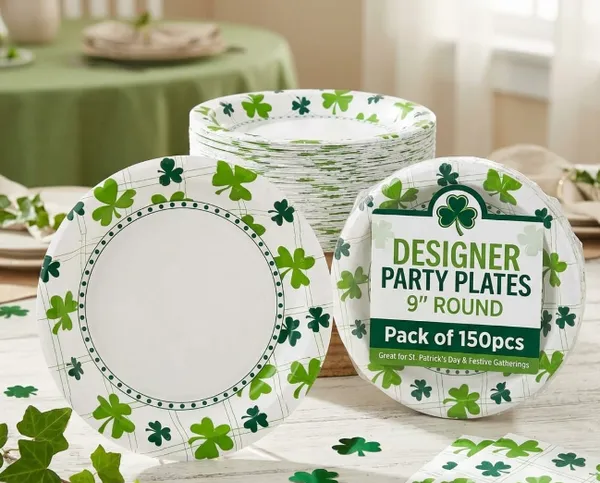 New_9"_Round_Thick_Printed_Designer_Plates_(150pcs)