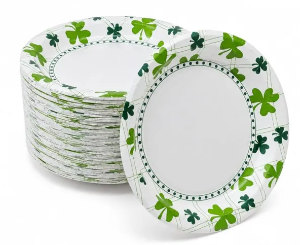 New_9"_Round_Thick_Printed_Designer_Plates_(150pcs)