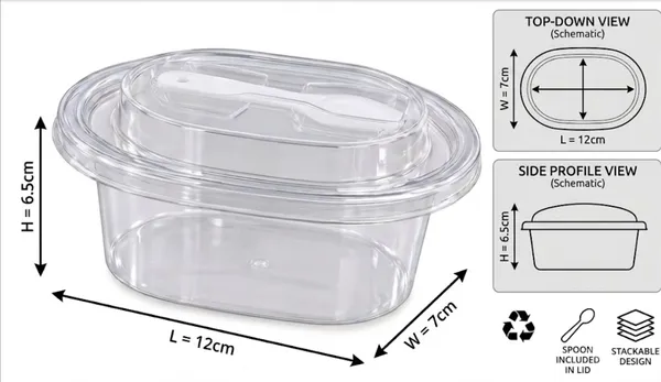 New_Oval_Pet_Containers_With_lid_&_spoon(20pcs)