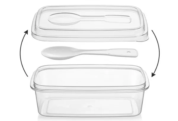 New_Rectangle_Pet_Containers_With_lid_&_spoon(50pcs)