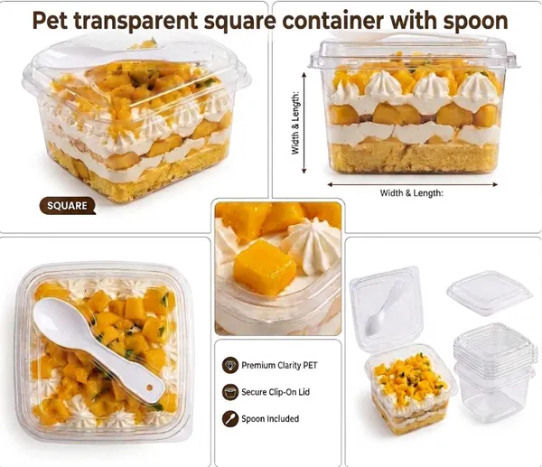 New_Square_Pet_Containers_With_lid_&_spoon_(20pcs)