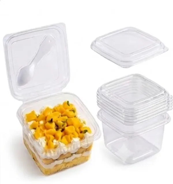 New_Square_Pet_Containers_With_lid_&_spoon_(50pcs)