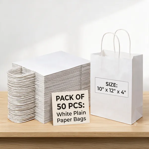 10"x12"x4"_white_plain_90GSM_carry_bags