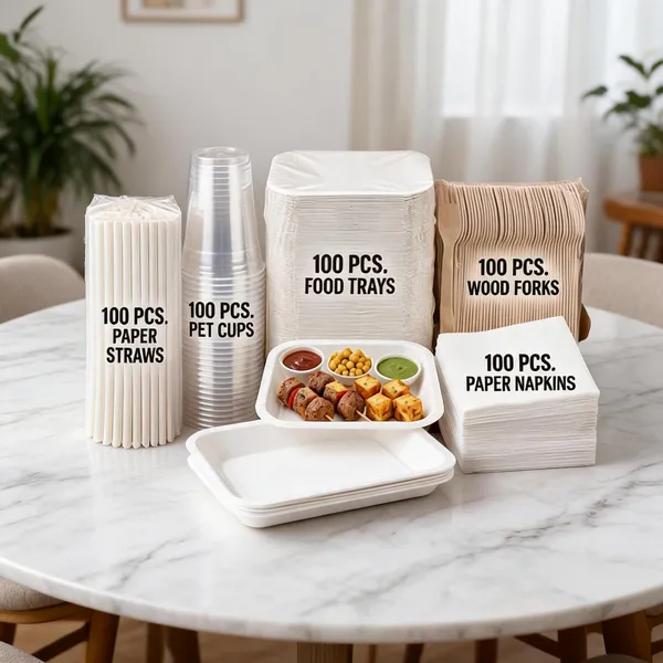 Bagasse_4-Compartment_Plate_Kraft_Ripple_Cup_Eco_Spoon_Napkin_-_Free_Size