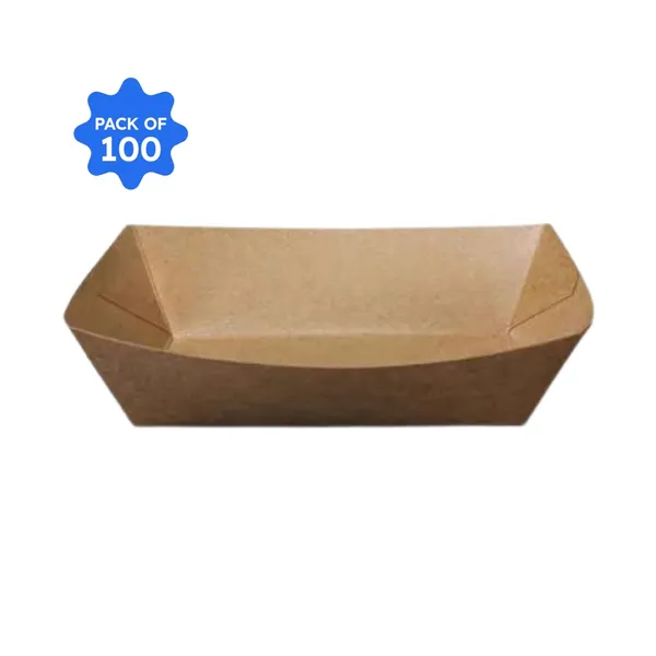 Kraft_Paper_Boat-Shape_Disposable_Food_Serving_Tray_1000Ml_-_1000_Ml
