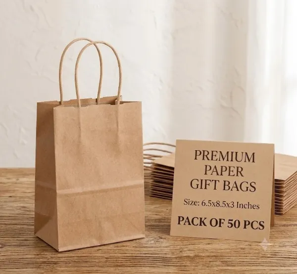 White_And_Brown_Printed_Paper_Carry_Bag_190Gsm_For_Shopping_-_8_x10_x4_In