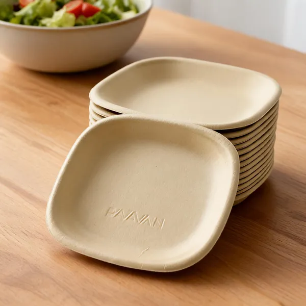 Bagasse_Beige_Biodegradable_Square_Disposable_Plate_9_Inch