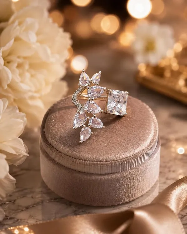Silver_Alloy_Floral_Clear_Stone_Statement_Ring_For_Women
