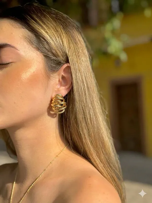 Golden_Alloy_Sculptural_Multi-Loop_Statement_Earrings_For_Women