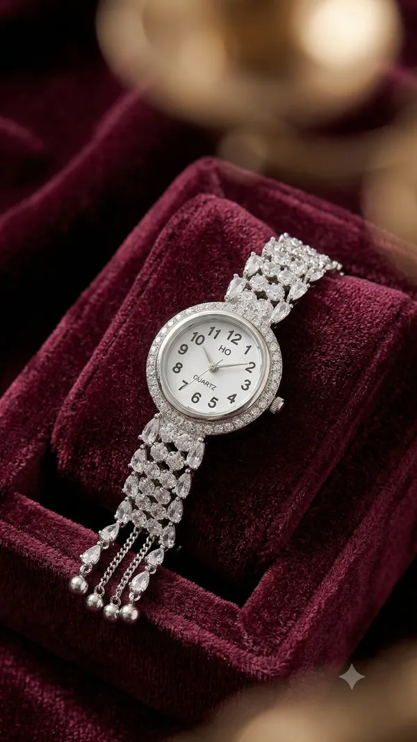 Silver_Stainless_Steel_Crystal_Bracelet_Analog_Watch_For_Women