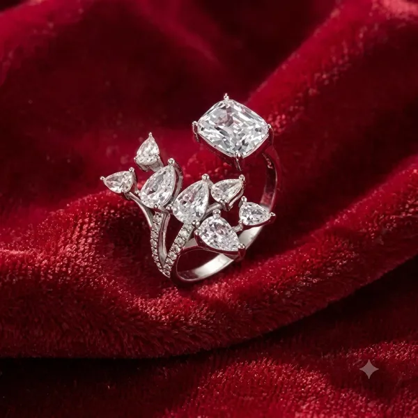 Silver_Alloy_Floral_Clear_Stone_Statement_Ring_For_Women