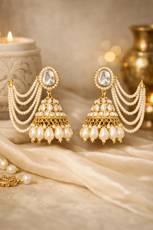 Multicolor_Alloy_Pearl_Jhumka_Earrings_For_Women