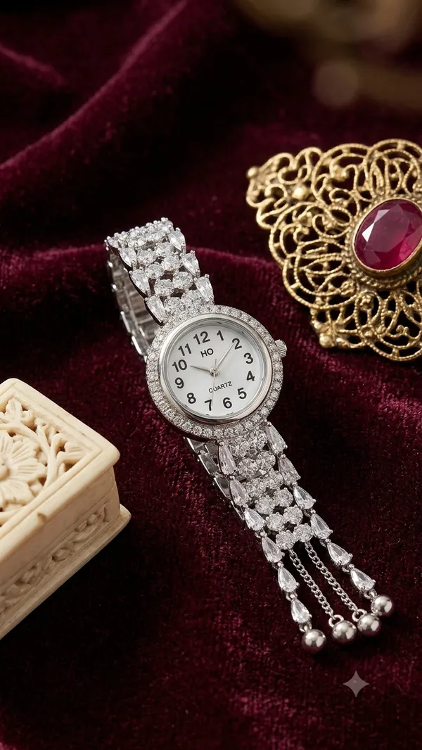 Silver_Stainless_Steel_Crystal_Bracelet_Analog_Watch_For_Women