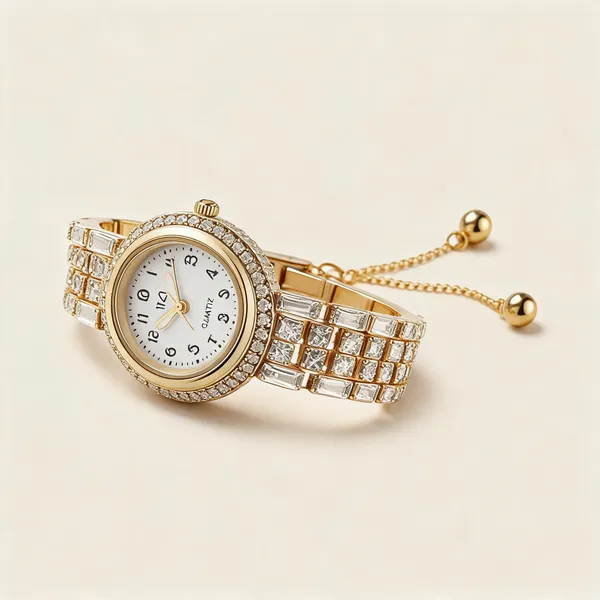 Golden_Stainless_Steel_Crystal_Bracelet_Analog_Watch_For_Women