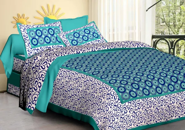 Gola_Sea_Green_Cotton_Geometric_Print_King_Size_Bedsheet_With_Pillow_Covers
