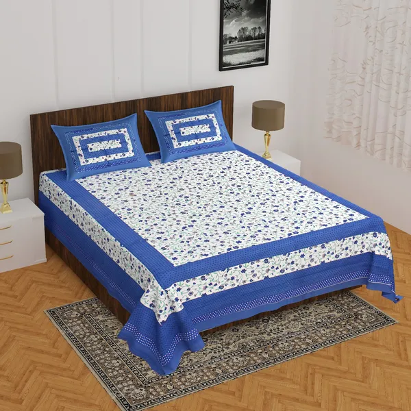 Bindiya_Blue_Cotton_Floral_Print_Double_Bedsheet_With_2_Pillow_Covers