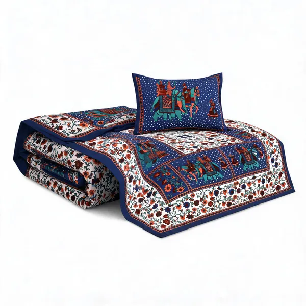 Gangaur_Blue_Cotton_Rajasthani_Print_Double_Bedsheet_With_2_Pillow_Covers