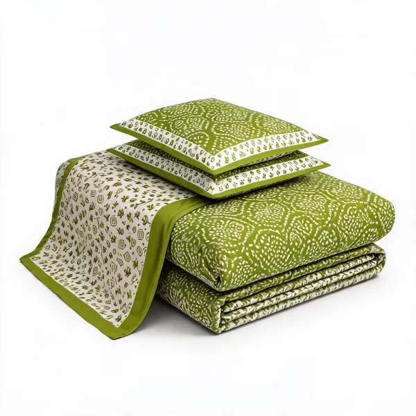 Single_Kaam_Green_Printed_Cotton_Double_Bedsheet_With_Pillow_Covers