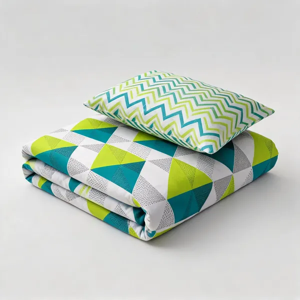 Patang_Green_Cotton_Geometric_Print_Double_Bedsheet_With_Pillow_Covers