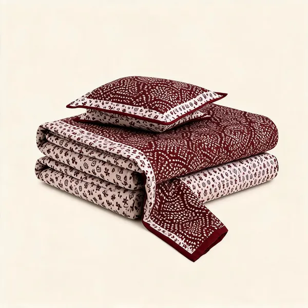 Single_Kaam_Maroon_Geometric_Print_Cotton_King_Size_Bedsheet_Set