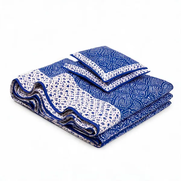 Single_Kaam_Blue_Cotton_Geometric_Print_King_Size_Bedsheet_With_Pillow_Covers