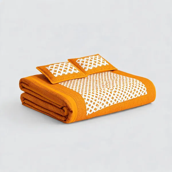 Chips_Yellow_Cotton_Geometric_Print_King_Size_Bedsheet_Set