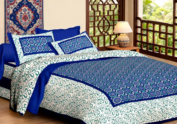Blue_Gola_Cotton_Printed_Double_Bedsheet_With_Pillow_Covers