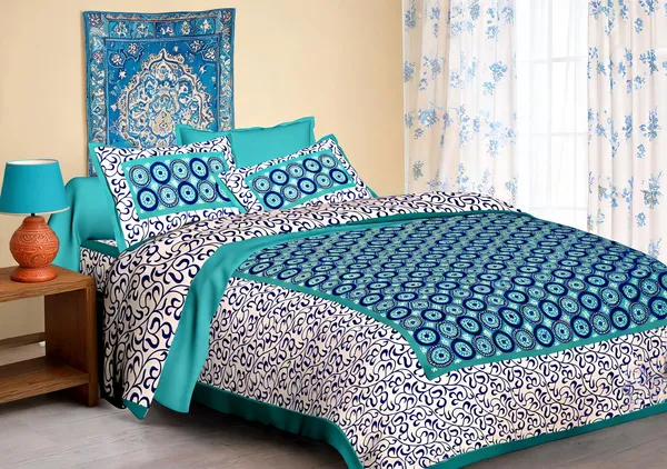 Gola_Sea_Green_Cotton_Geometric_Print_King_Size_Bedsheet_With_Pillow_Covers
