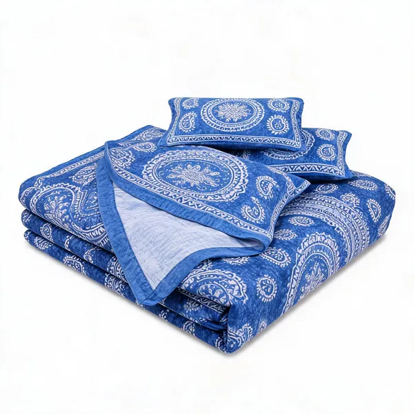 Carry_Blue_Chakara_Cotton_Mandala_Print_King_Size_Bedsheet_With_2_Pillow_Covers
