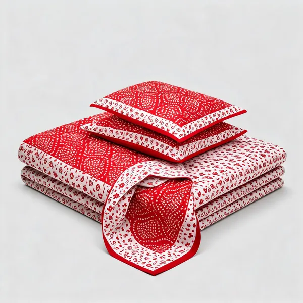 Single_Kaam_Red_Cotton_Printed_Double_Bedsheet_With_Pillow_Covers