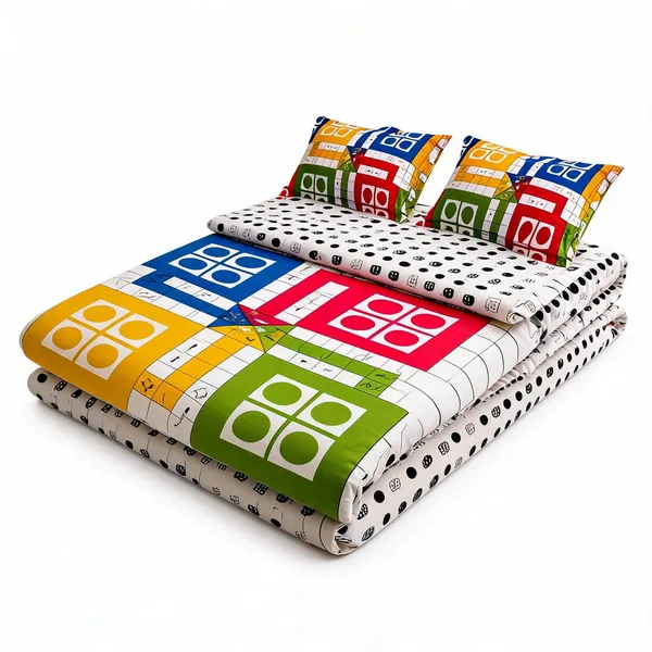 Cotton_Ludo_Print_Double_Bedsheet_With_2_Pillow_Covers