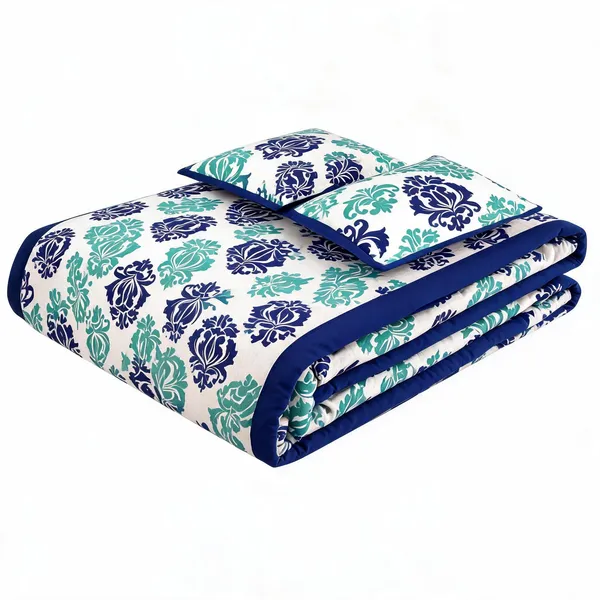 Pink_City_Blue_Cotton_Floral_Print_King_Size_Bedsheet_With_Pillow_Covers