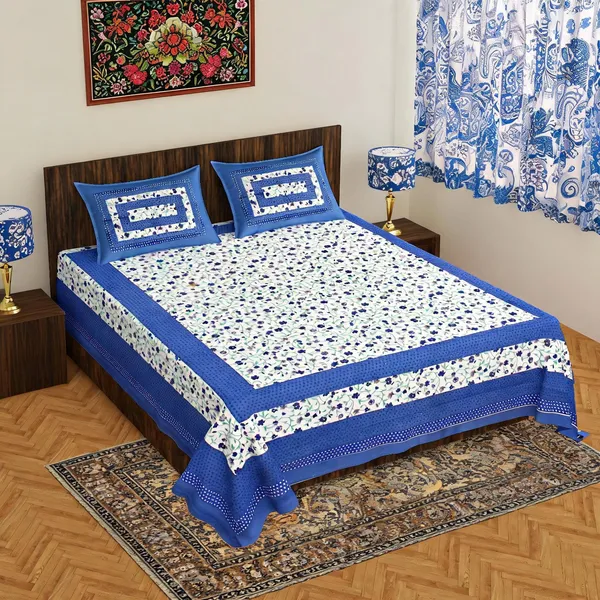 Bindiya_Blue_Cotton_Floral_Print_Double_Bedsheet_With_2_Pillow_Covers