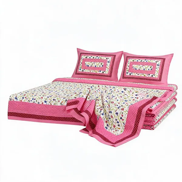 Bindiya_Pink_Cotton_Floral_Print_Double_Bedsheet_With_2_Pillow_Covers