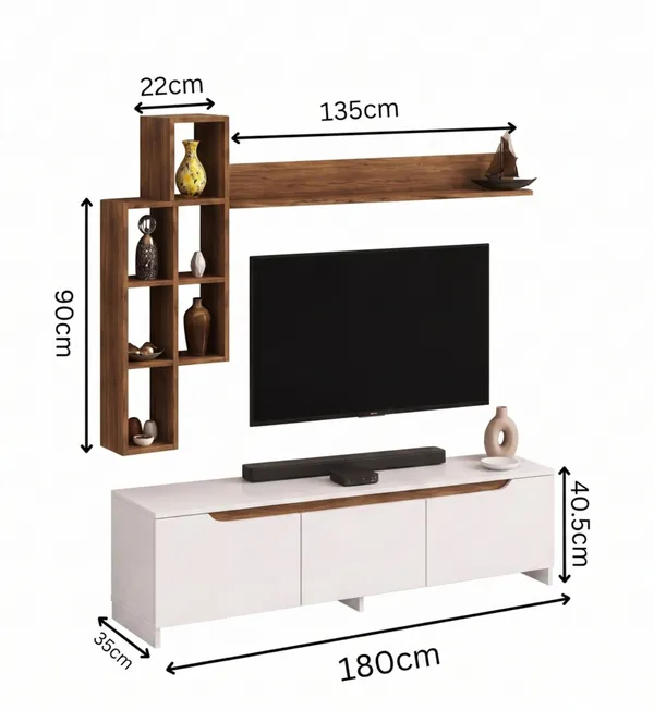Spyder_Craft_D1_Tv_Unit_With_Wall_Shelf_Tv_Stand_With_Bookshelf_Wall_Mounted_Shelf_Modern_Leg_180Cm_White_Miniature_Walnut_M16_Brown