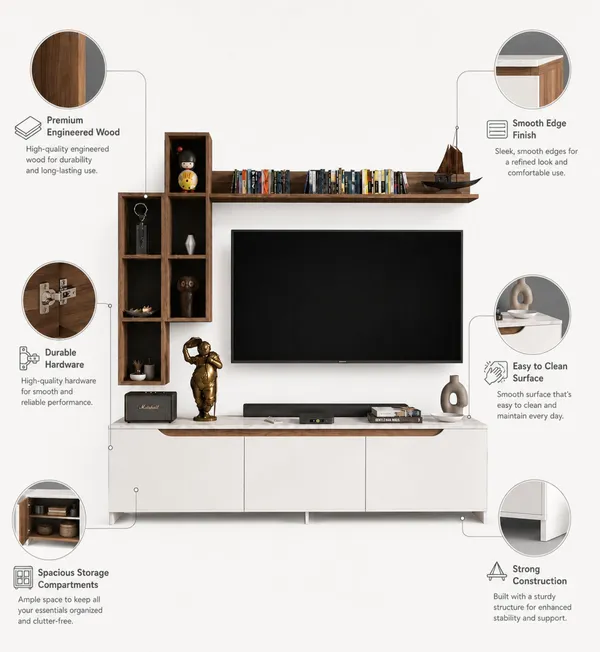 Spyder_Craft_D1_Tv_Unit_With_Wall_Shelf_Tv_Stand_With_Bookshelf_Wall_Mounted_Shelf_Modern_Leg_180Cm_White_Miniature_Walnut_M16_Brown