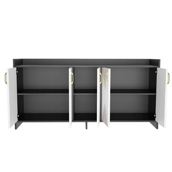 Spydercraft_Matte_Finish_Meko_Console_Table_Modern_Black_White_Console_Table_Stylish_Storage_Cabinet_For_Living_Room_Entryway_Do_It_Yourself_Product