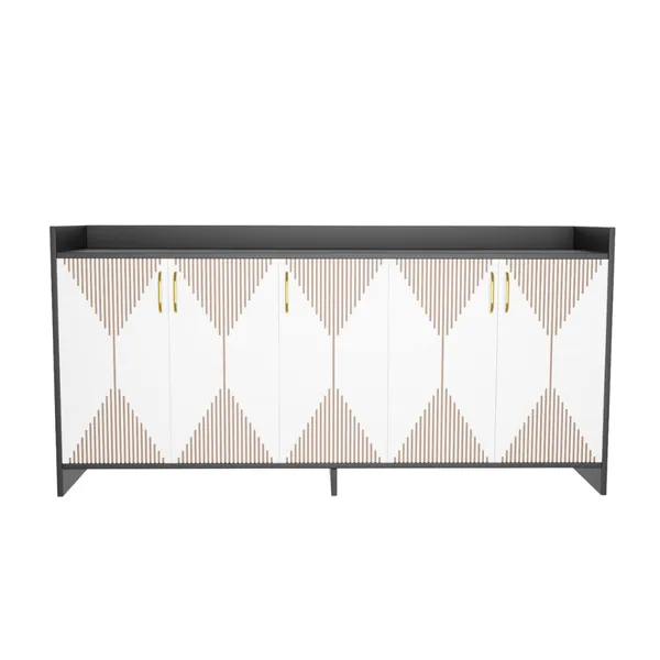 Spydercraft_Matte_Finish_Meko_Console_Table_Modern_Black_White_Console_Table_Stylish_Storage_Cabinet_For_Living_Room_Entryway_Do_It_Yourself_Product