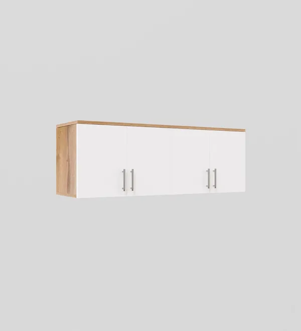Spydercraft_Wall_Mounted_Kitchen_Cabinet_4_Door_Storage_Unit_120_X_41_X_36_Cm_Canyon_Oak_White_Finish