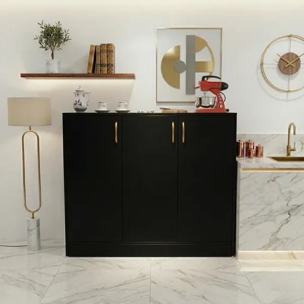 Spydercraft_Accent_Modern_Storage_Cabinet_With_Matte_Finish_And_Premium_Metal_Handles_Color_Black_Multipurpose_Cabinet