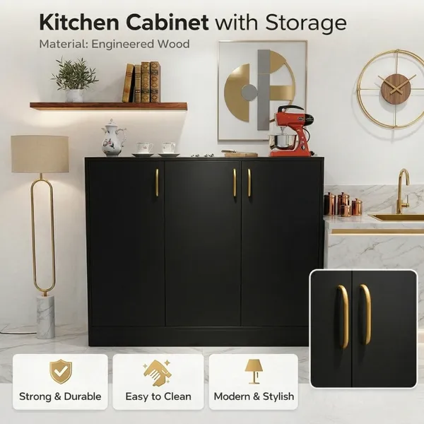 Spydercraft_Accent_Modern_Storage_Cabinet_With_Matte_Finish_And_Premium_Metal_Handles_Color_Black_Multipurpose_Cabinet