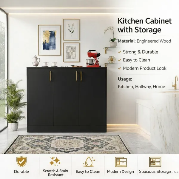 Spydercraft_Accent_Modern_Storage_Cabinet_With_Matte_Finish_And_Premium_Metal_Handles_Color_Black_Multipurpose_Cabinet