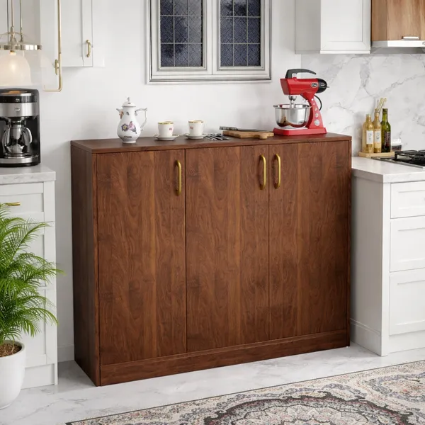 Spydercraft_Accent_Modern_Storage_Cabinet_With_Matte_Finish_And_Premium_Metal_Handles_Color_Columbian_Walnut_Multipurpose_Cabinet