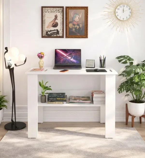 Spyder_Craft_Modern_Engineered_Wood_Study_Table_With_Bookshelf_Storage_Shelves_In_White_Computer_Desk_For_Home_Office