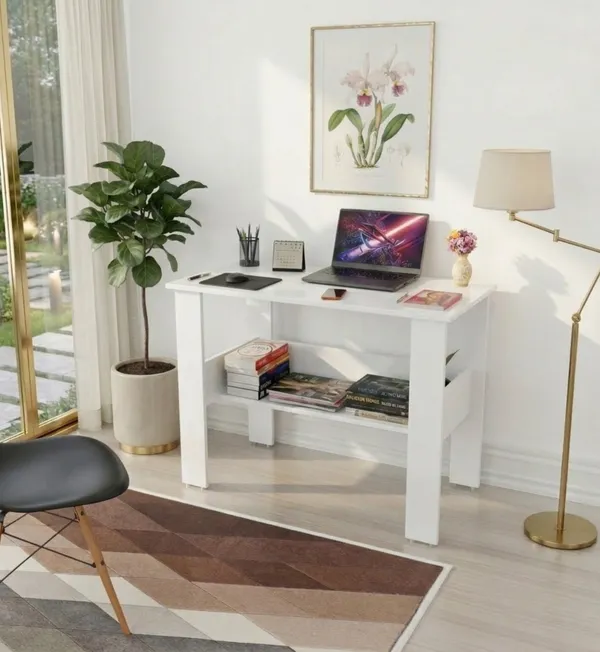 Spyder_Craft_Modern_Engineered_Wood_Study_Table_With_Bookshelf_Storage_Shelves_In_White_Computer_Desk_For_Home_Office