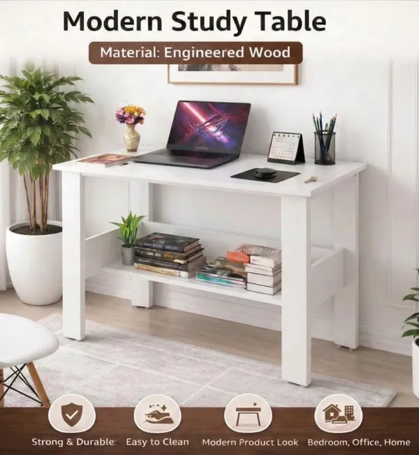 Spyder_Craft_Modern_Engineered_Wood_Study_Table_With_Bookshelf_Storage_Shelves_In_White_Computer_Desk_For_Home_Office