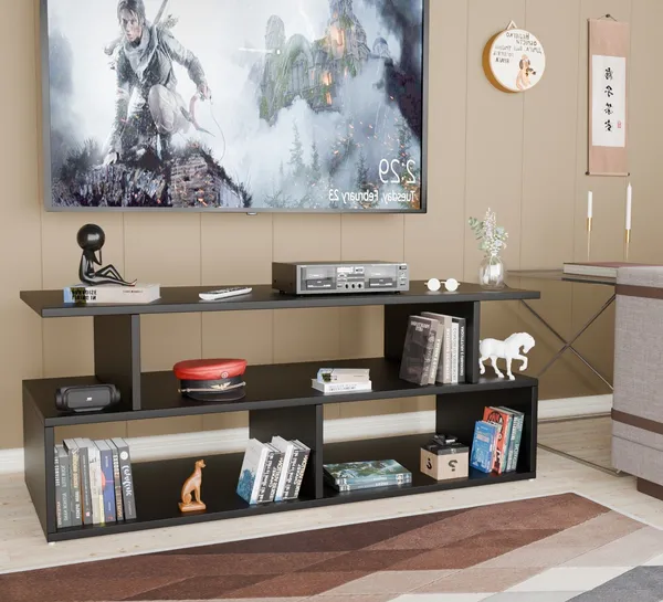 Spyder_Craft_Iris_Matte_Finish_Tv_Entertainment_Unit_Tv_Stand_Decor_Living_Room_Engineered_Wood_Tv_Entertainment_With_Books_Storage_Decor_Display_Unit_Finish_Color_Black_DIY_Do_It_Yourself