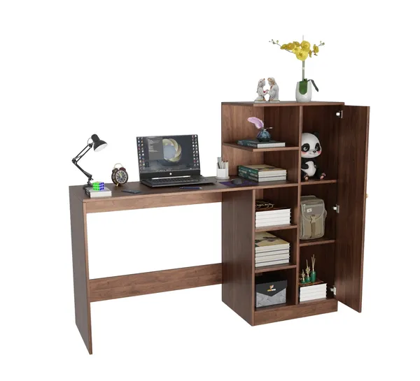 Spydercraft_Columbian_Walnut_Engineered_Wood_Dyna_Study_Table_With_Storage_Shelves_Modern_Multipurpose_Desk_With_Compact_Design